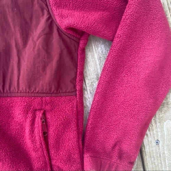 Columbia women's jacket fleece sweater full zip Maroon Red - Picture 8 of 8